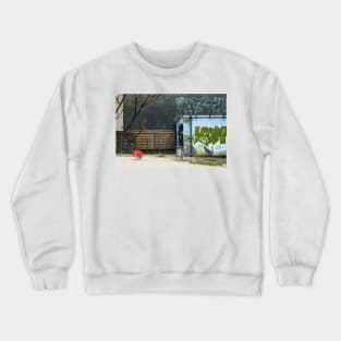 Little red elephant on playground Crewneck Sweatshirt